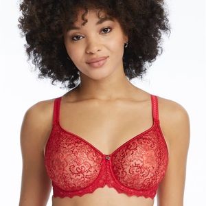 ❤️ EUC Empreinte Style #07151 Cassiopee Seamless Full Cup Bra in Fusion Red